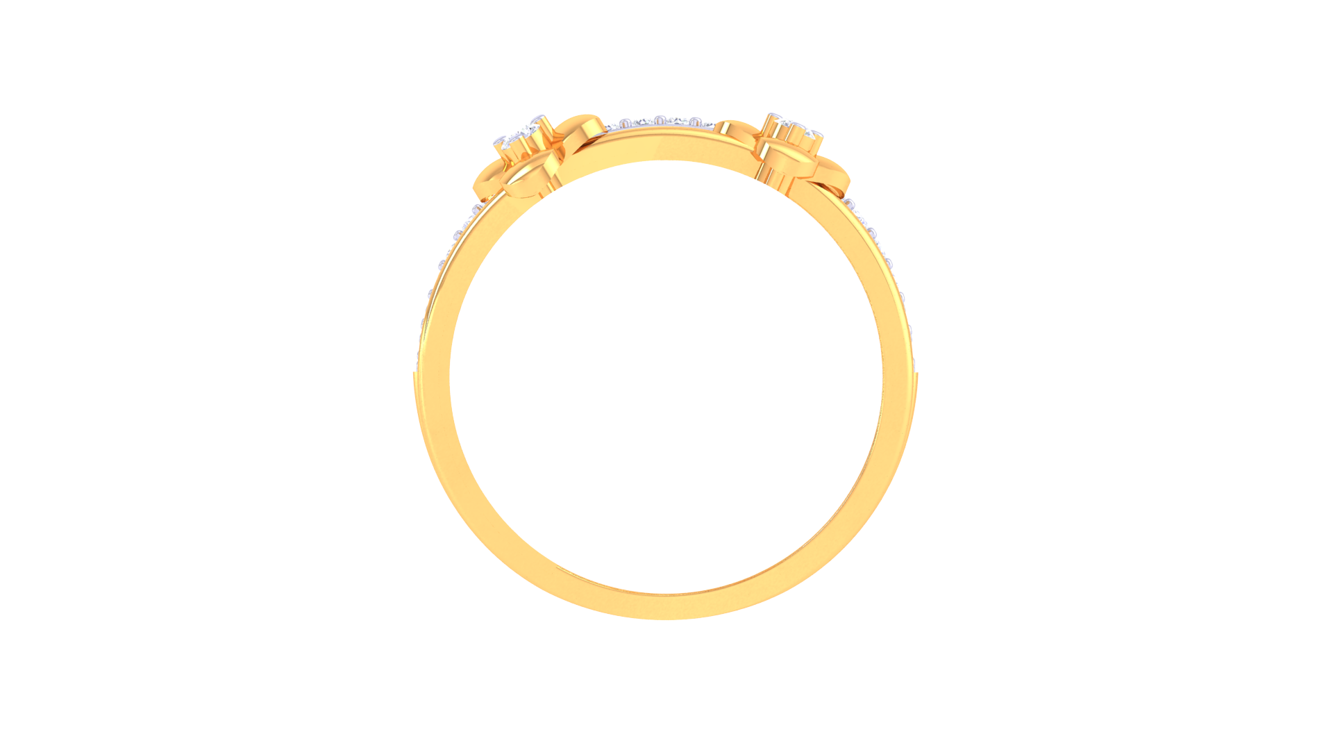 Diamond Blossom Modern Stack Ring