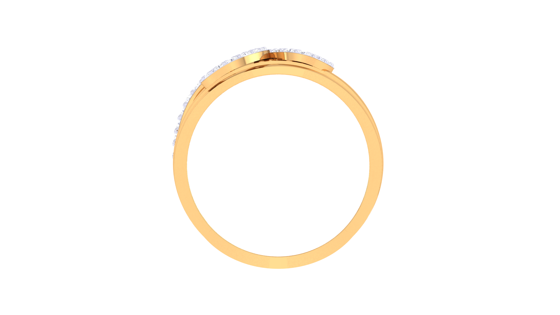 Sunflare Cascade Diamond Swirl Ring