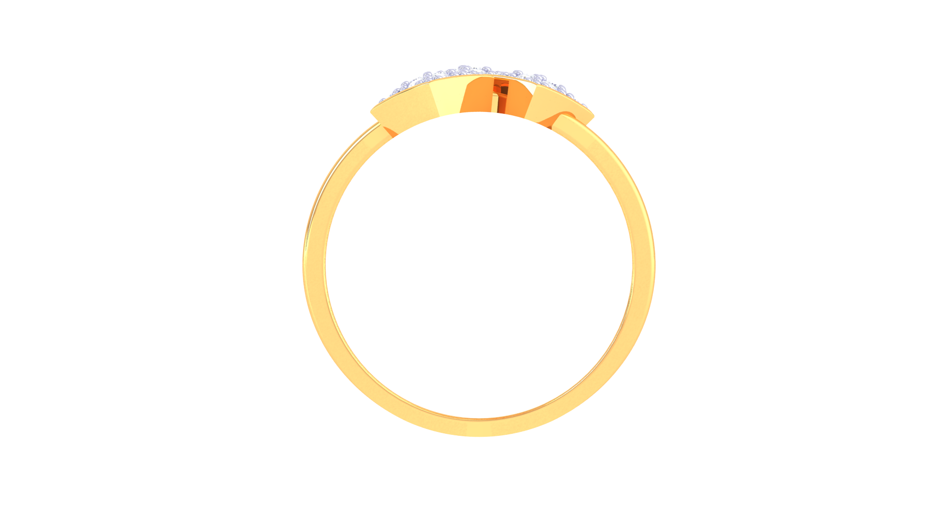 Triple Square Diagonal Sparkle Ring