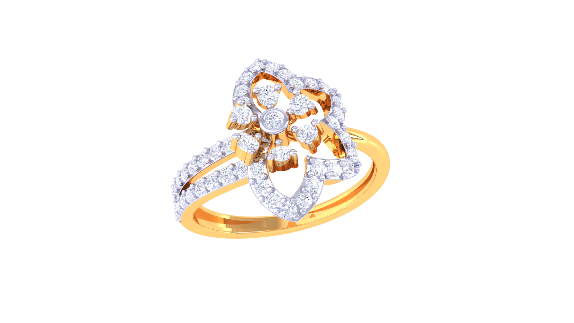 Diamond Blossom Luxe Statement Ring