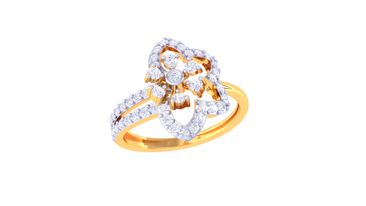 Diamond Blossom Luxe Statement Ring