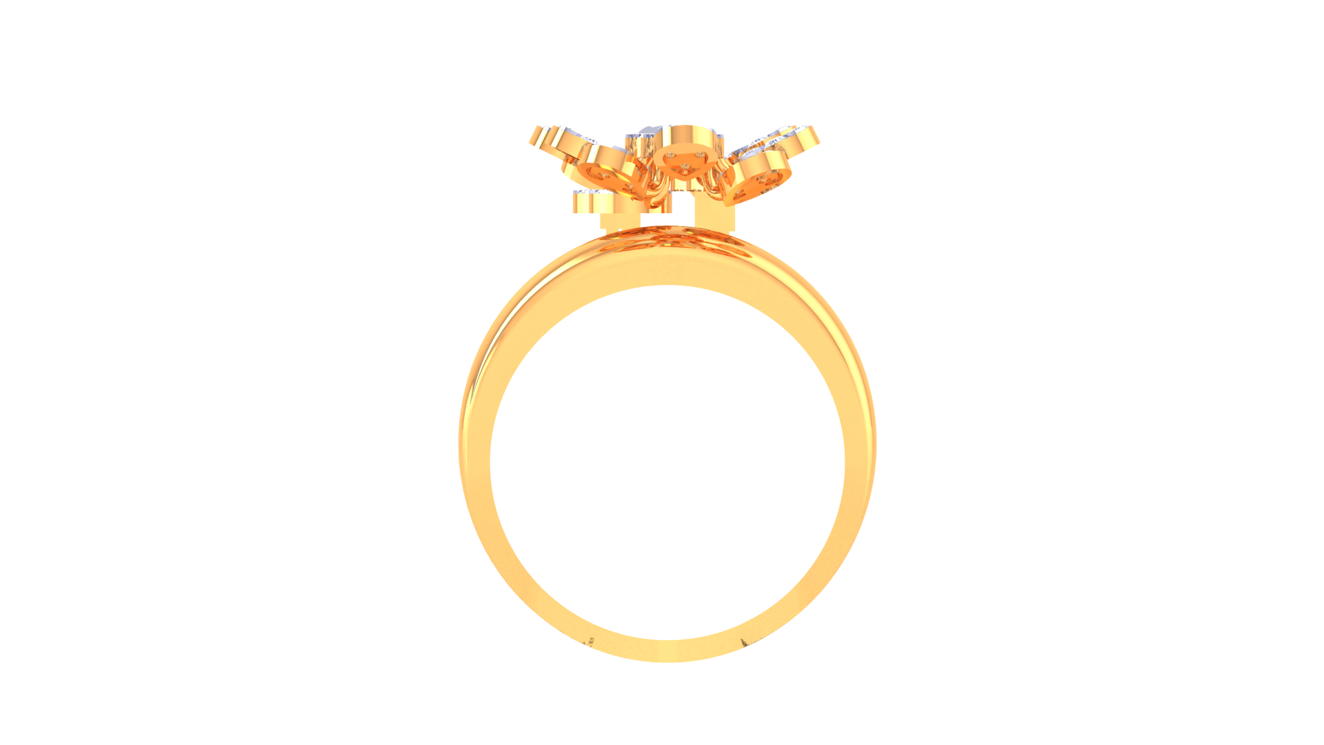 Radiant Bouquet Geometric Band Ring
