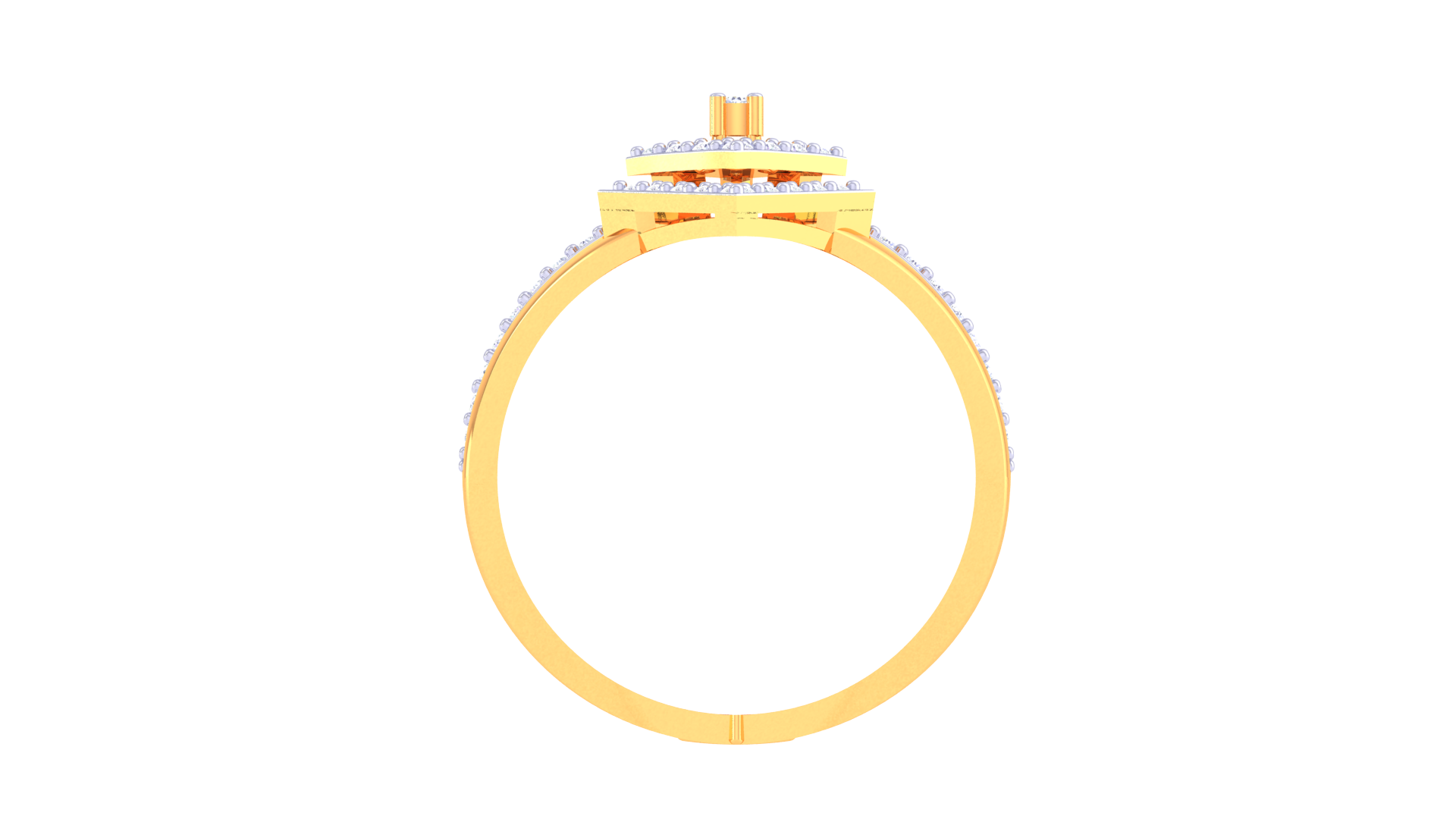 Geometric Radiance Diamond Accent Ring