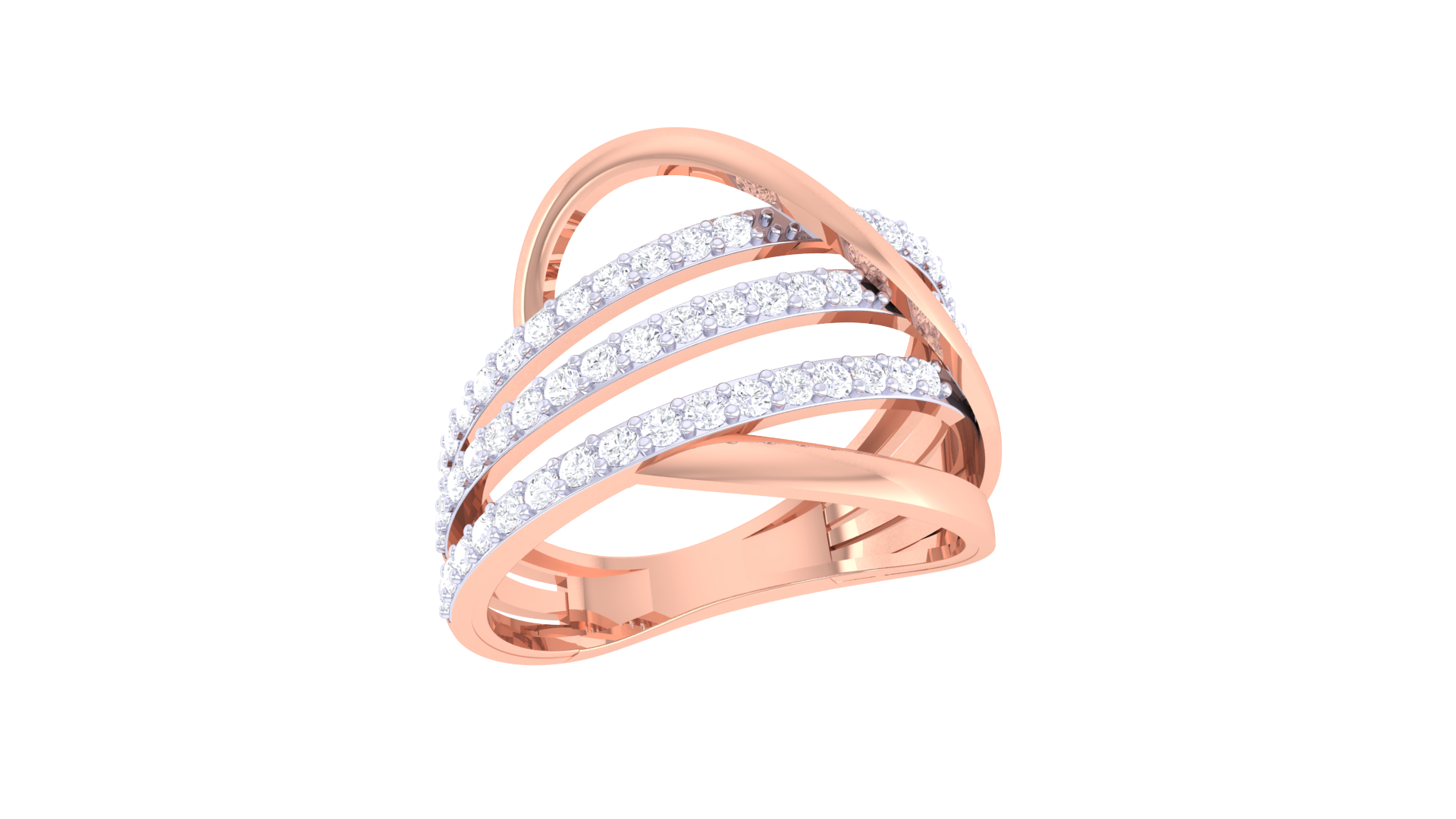 Strata Luxe Diamond Ribbon Ring