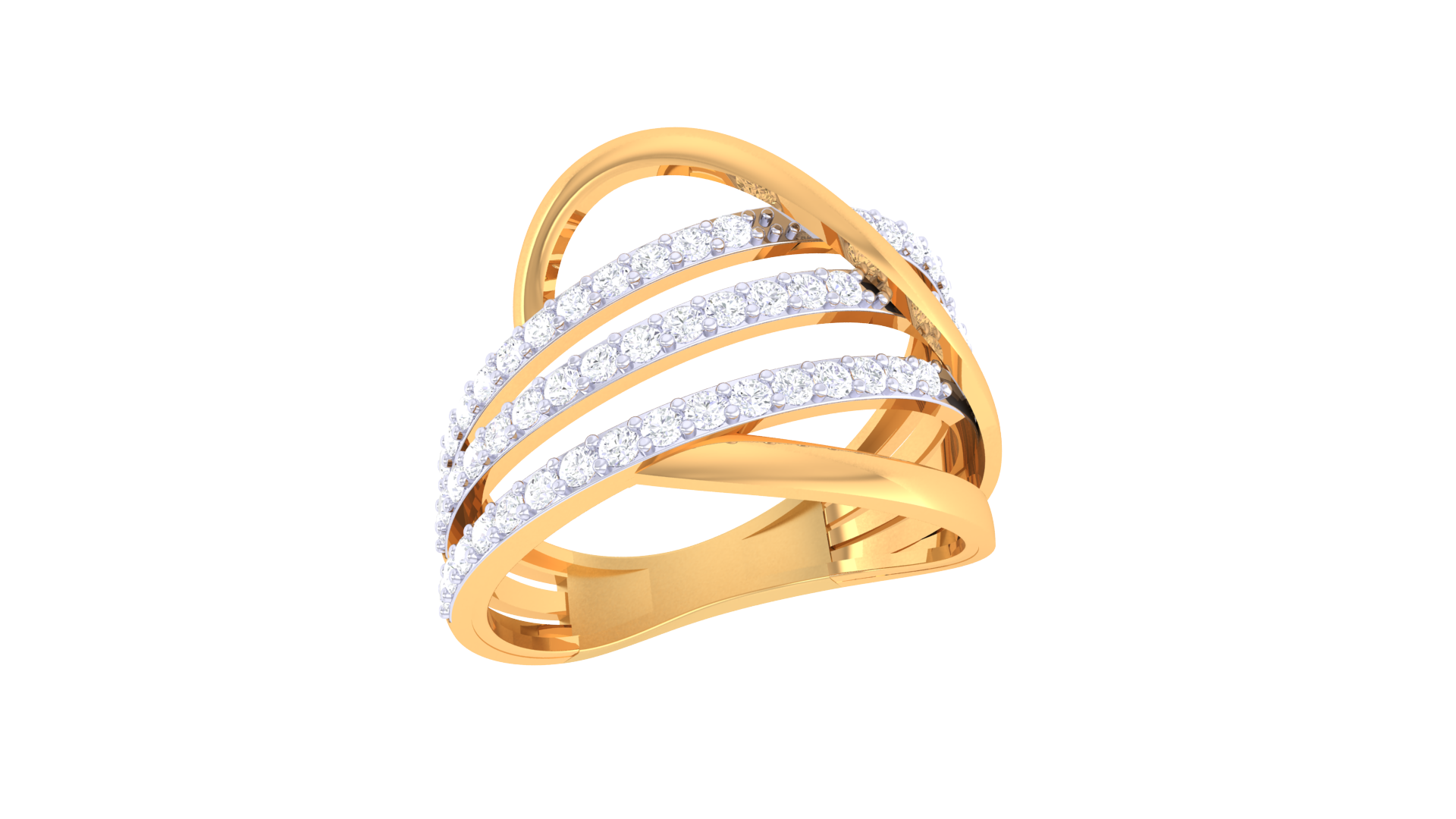 Strata Luxe Diamond Ribbon Ring