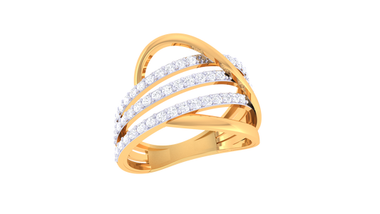 Strata Luxe Diamond Ribbon Ring