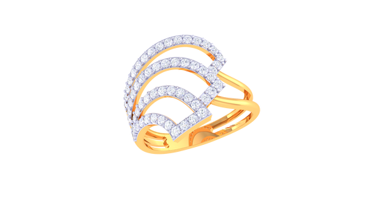 Elegant Triple Arc Statement Ring