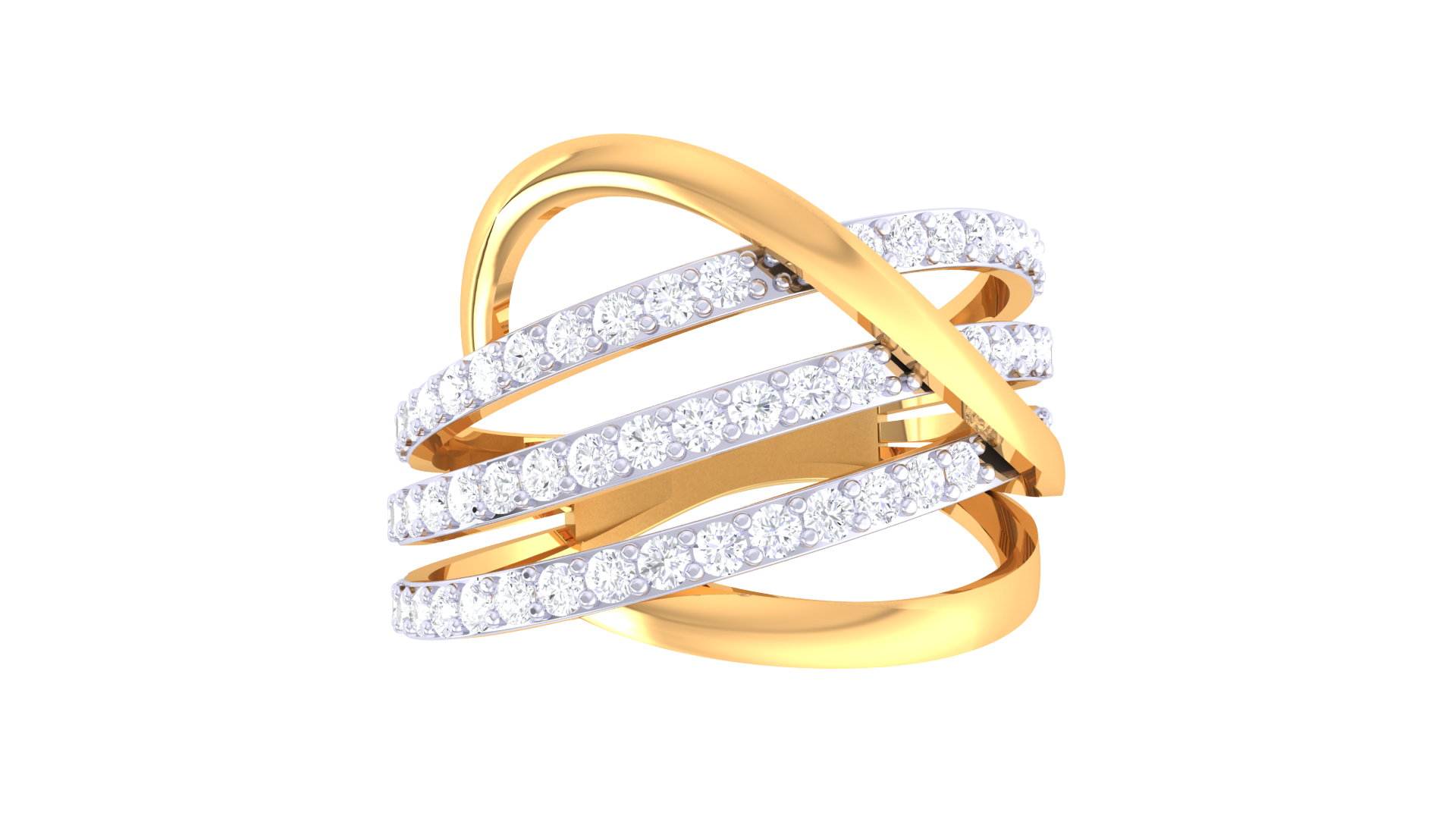 Strata Luxe Diamond Ribbon Ring