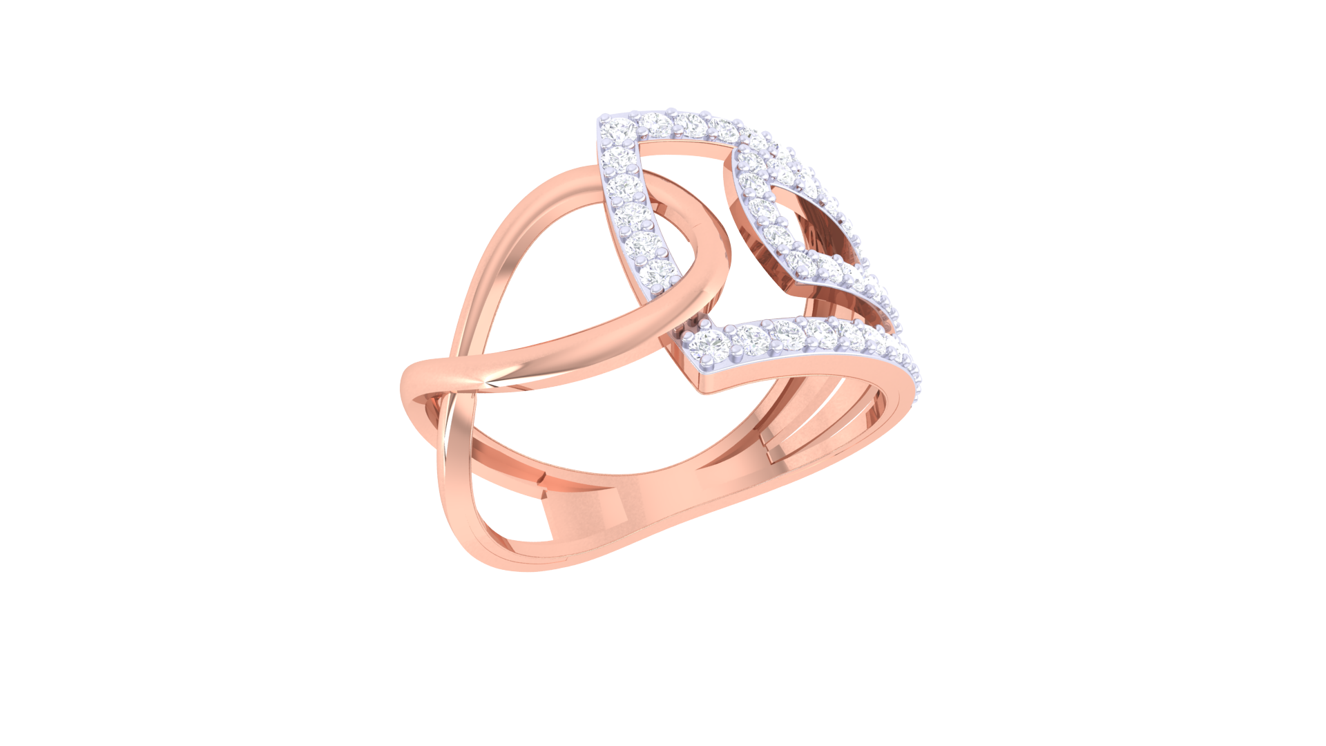 Solstice Curve Gem Cluster Band
