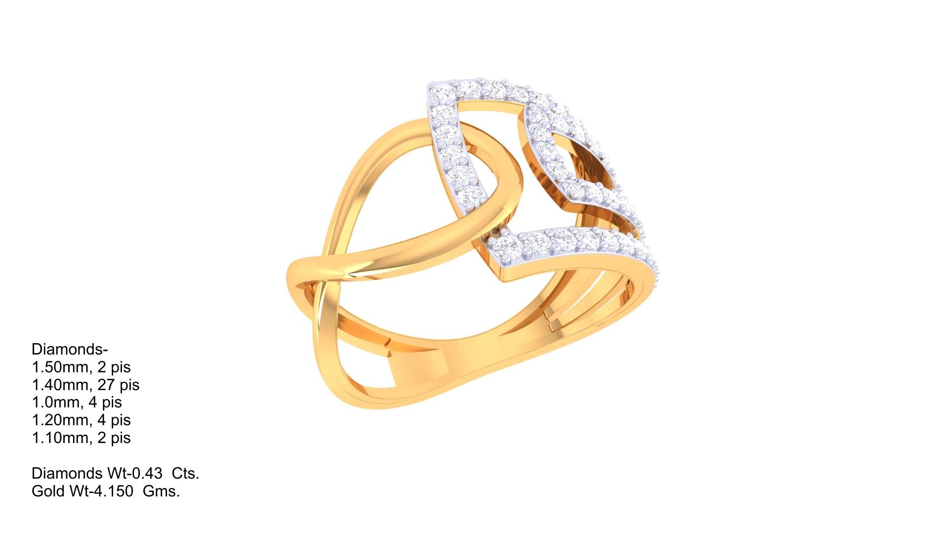 Solstice Curve Gem Cluster Band