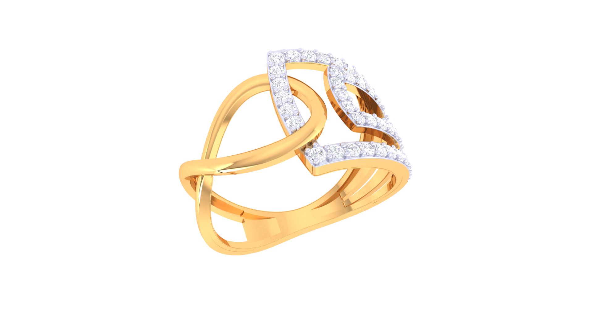 Solstice Curve Gem Cluster Band