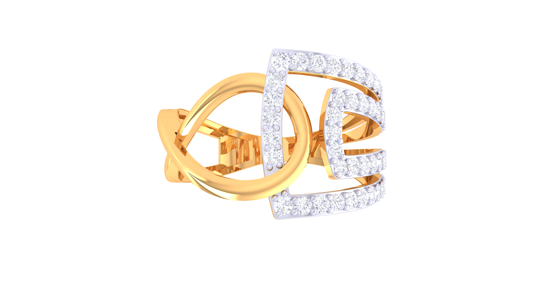 Solstice Curve Gem Cluster Band