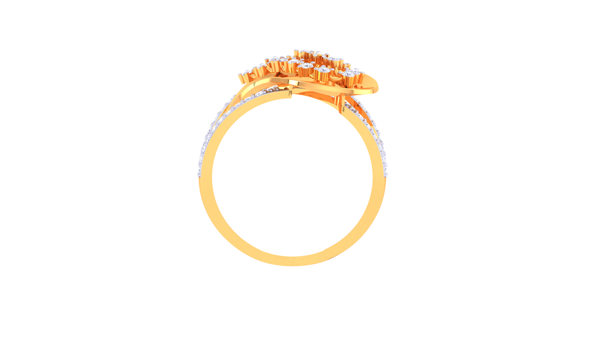 Radiant Dewdrop Multirow Band Ring