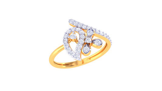 Cursive Sparkle Diamond Accent Ring