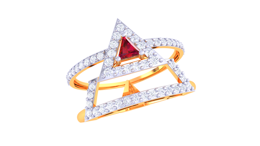 Triangular Luxe Statement Band Ring