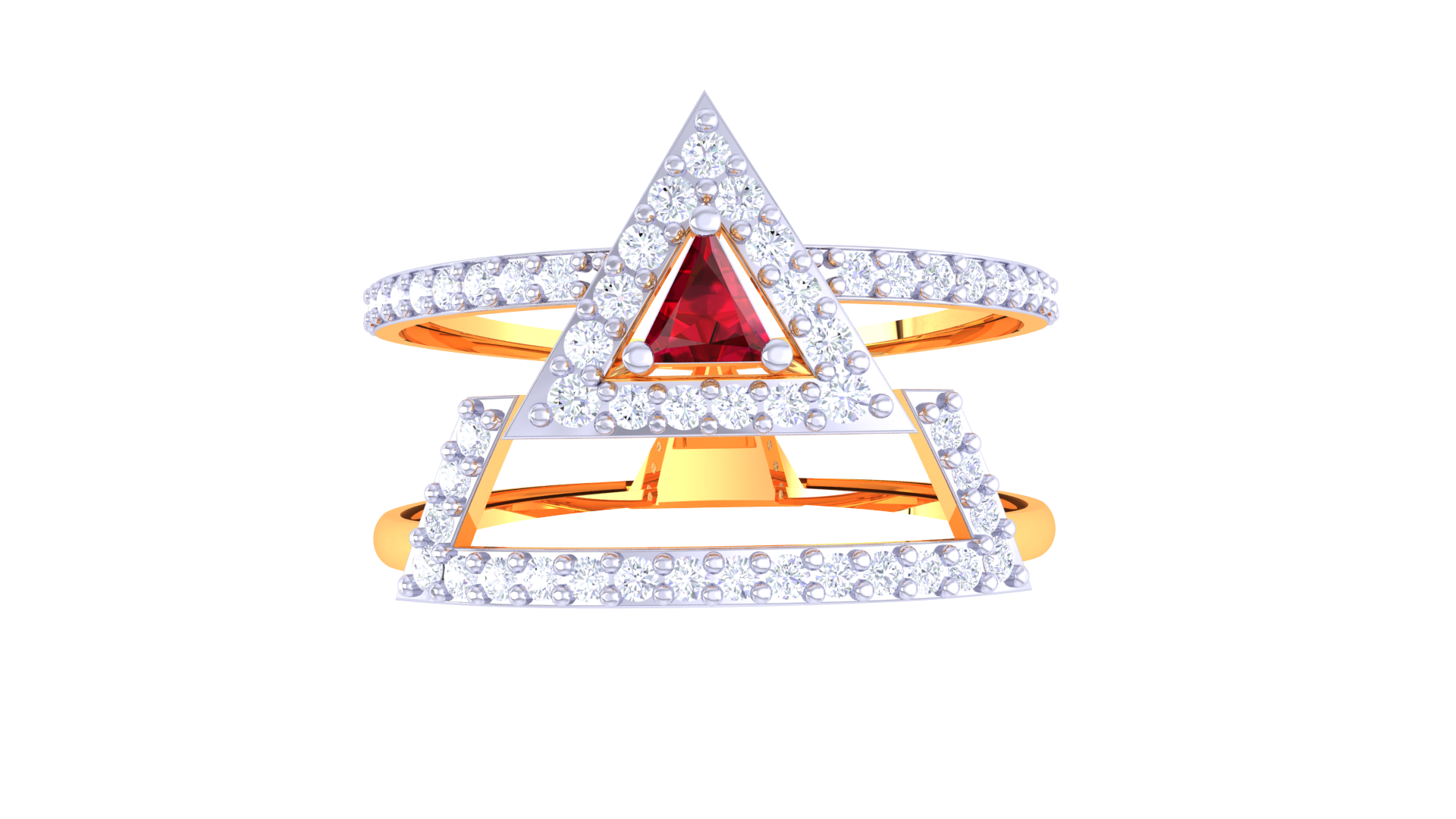 Triangular Luxe Statement Band Ring