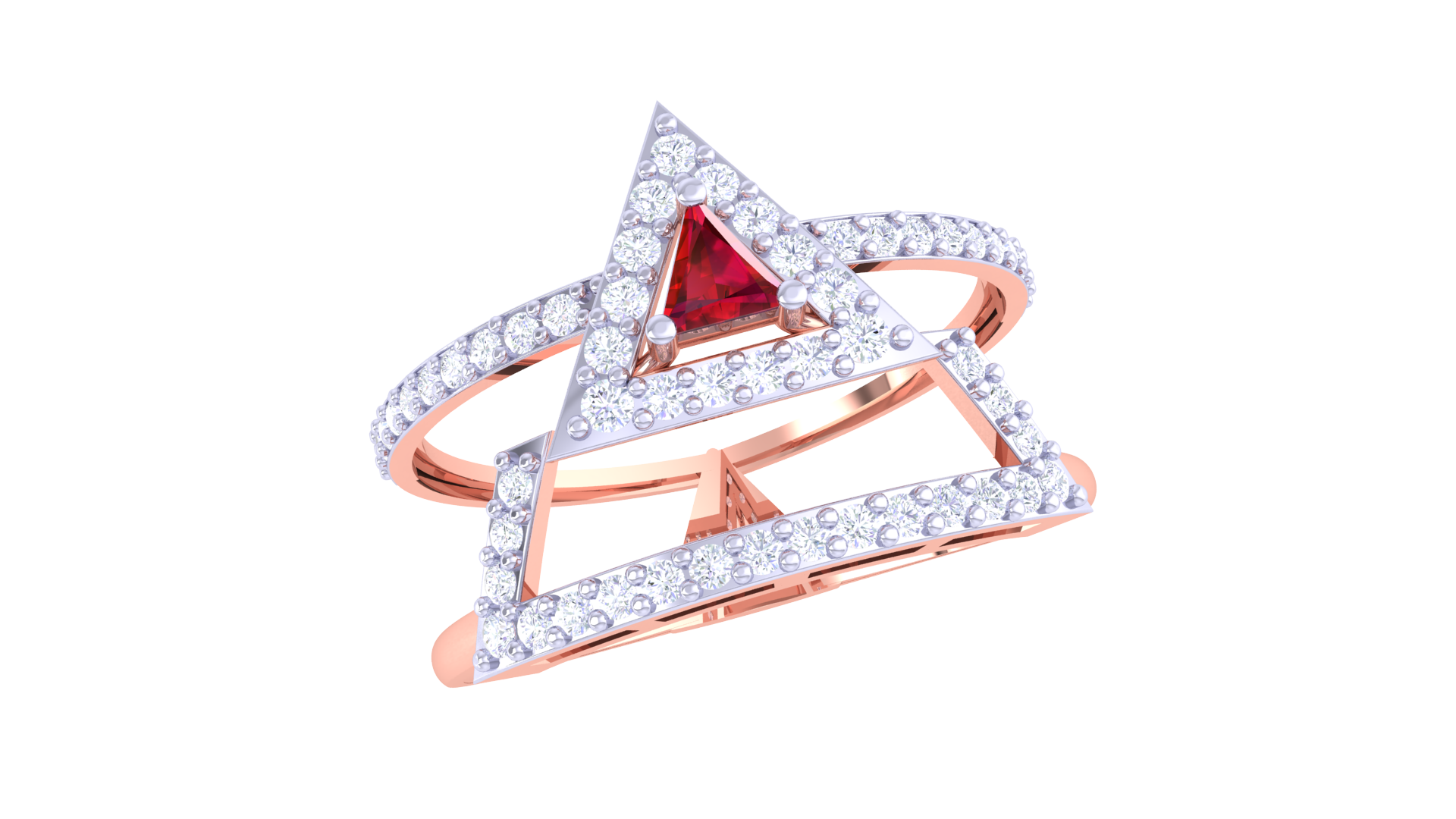 Triangular Luxe Statement Band Ring