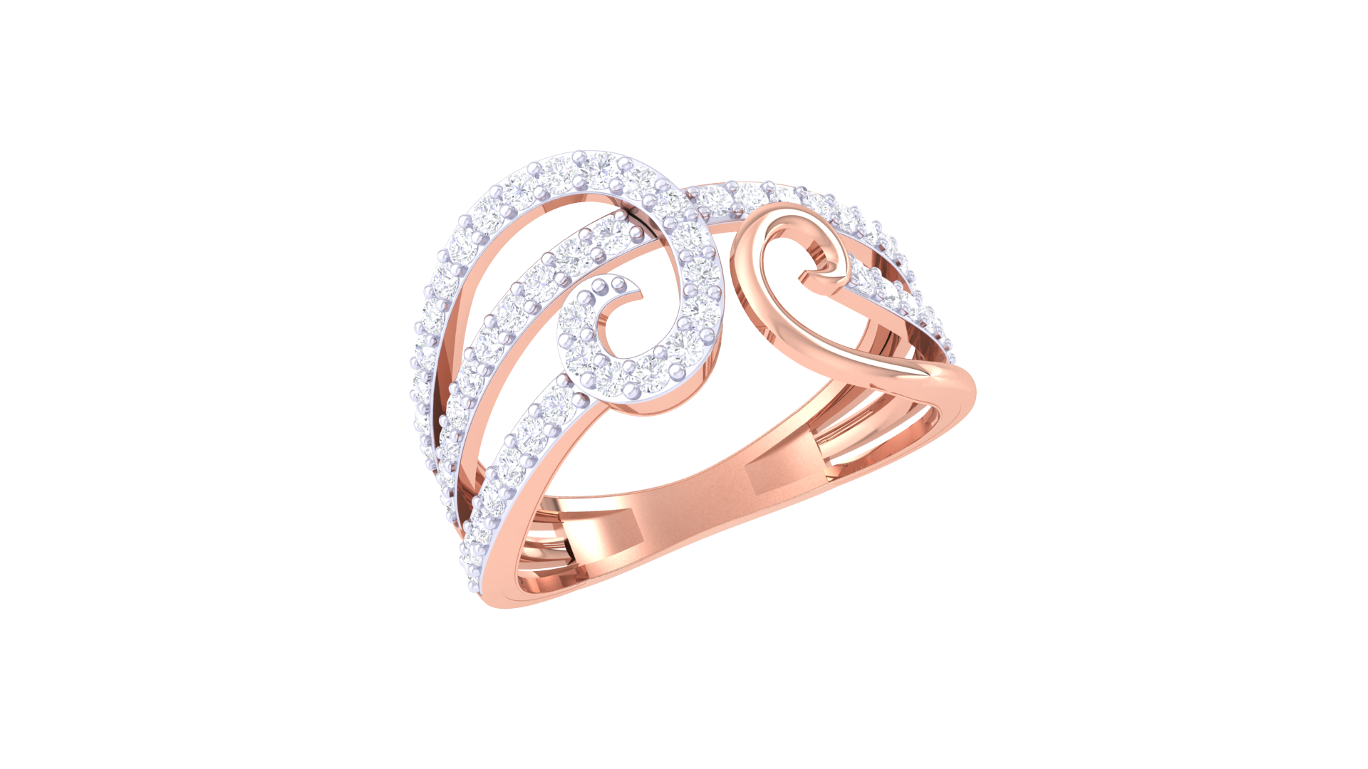 Curluxe Gleam Spiral Statement Ring