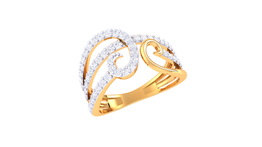 Curluxe Gleam Spiral Statement Ring