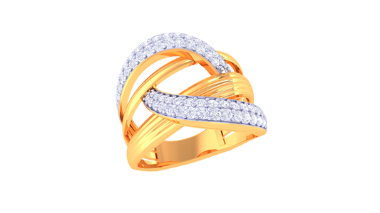 Shimmering Entwine Harmony Band Ring