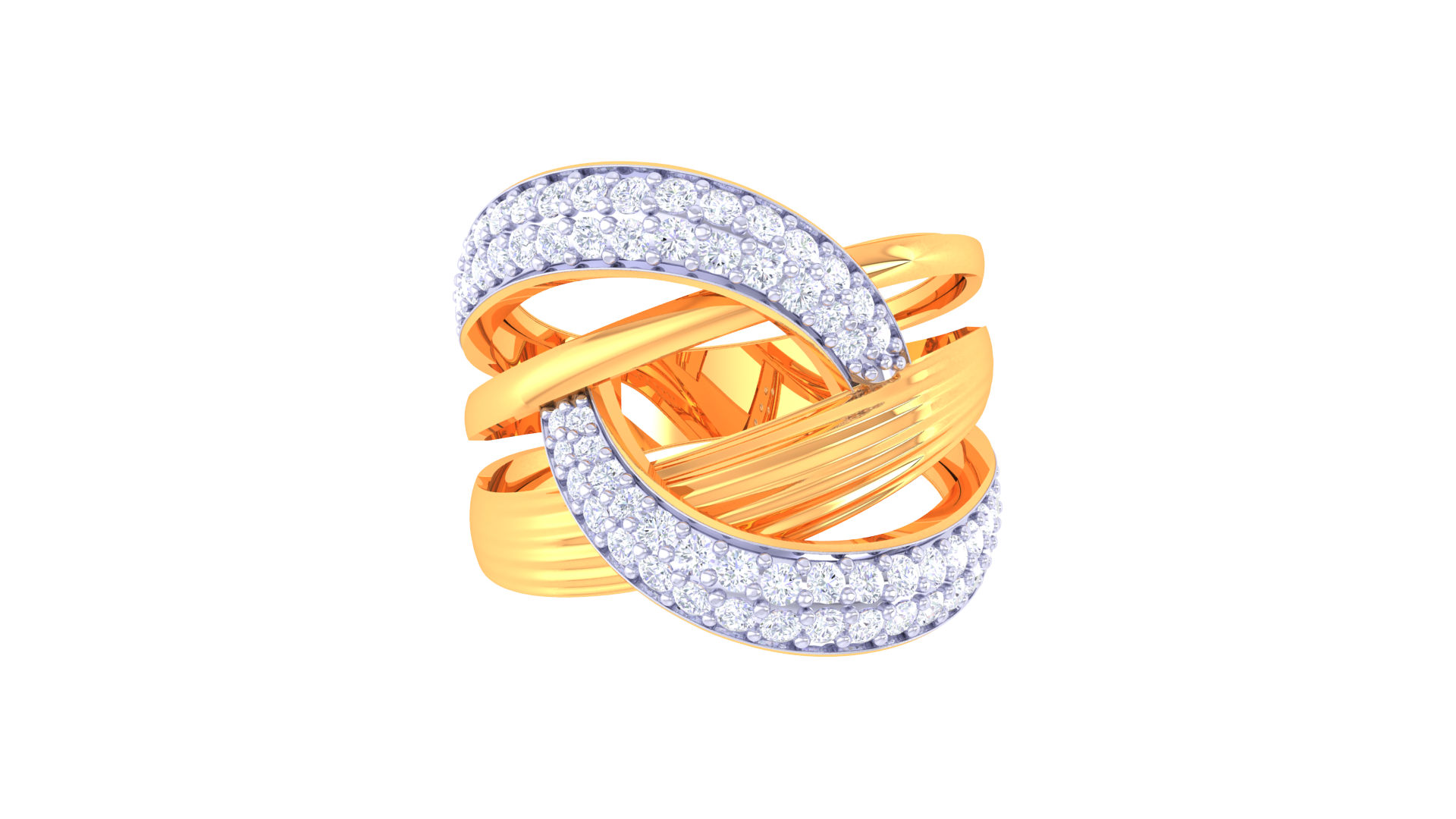 Shimmering Entwine Harmony Band Ring