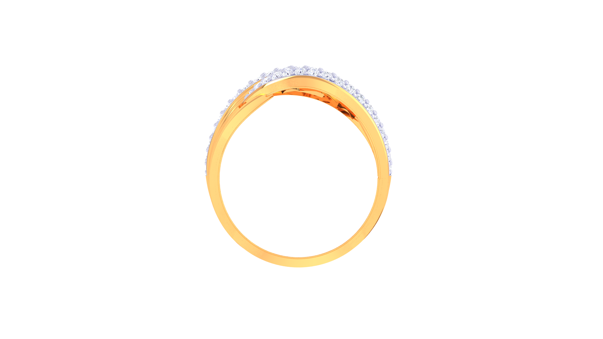 Shimmering Entwine Harmony Band Ring