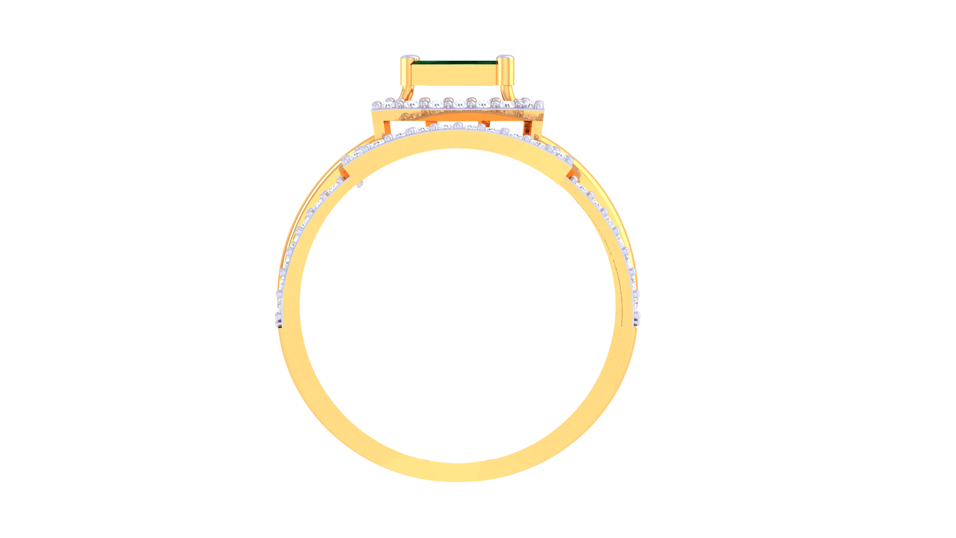 Enchanted Green Radiance Band Ring