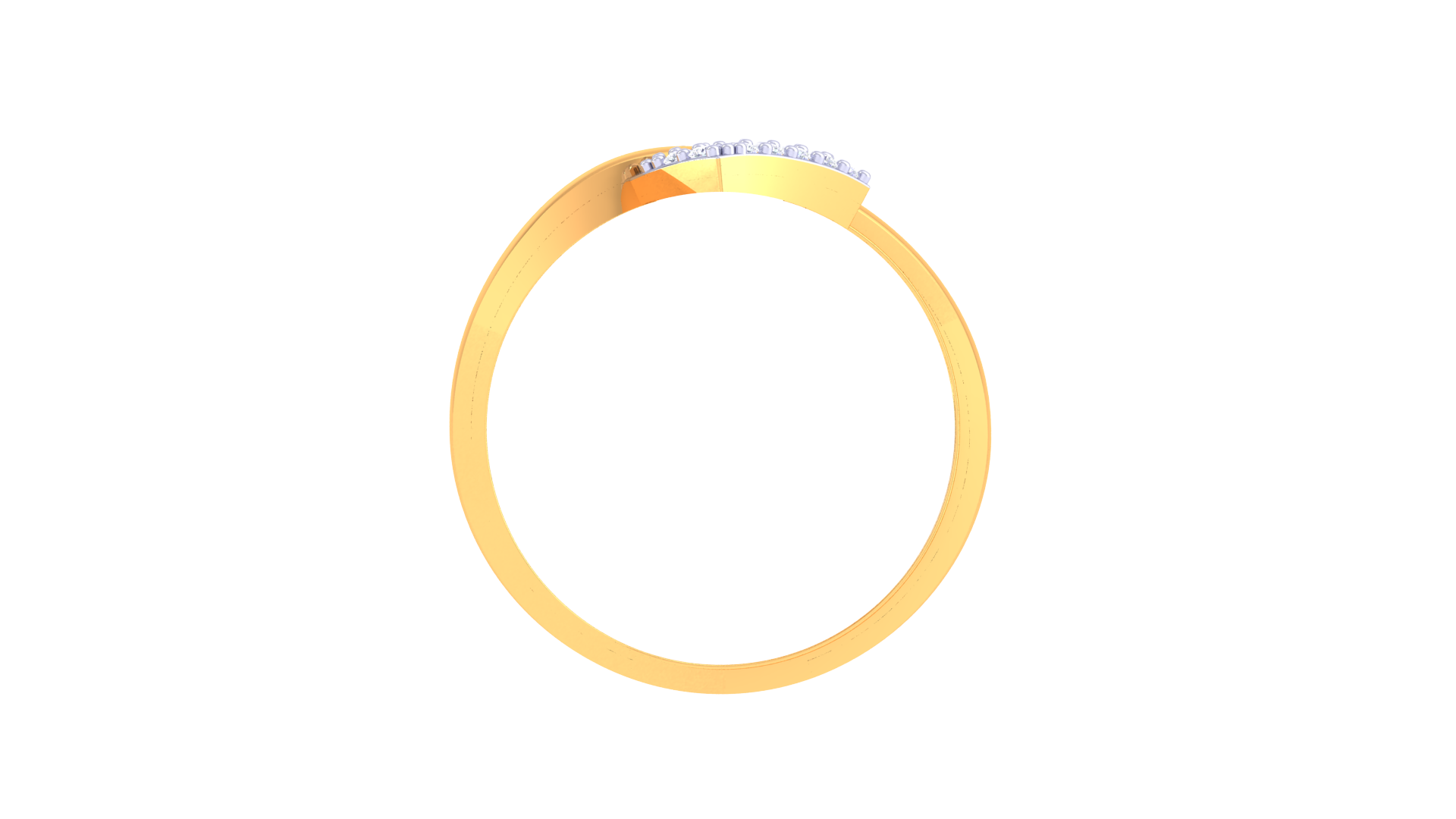 Overlapping Glamour Square Designer Ring
