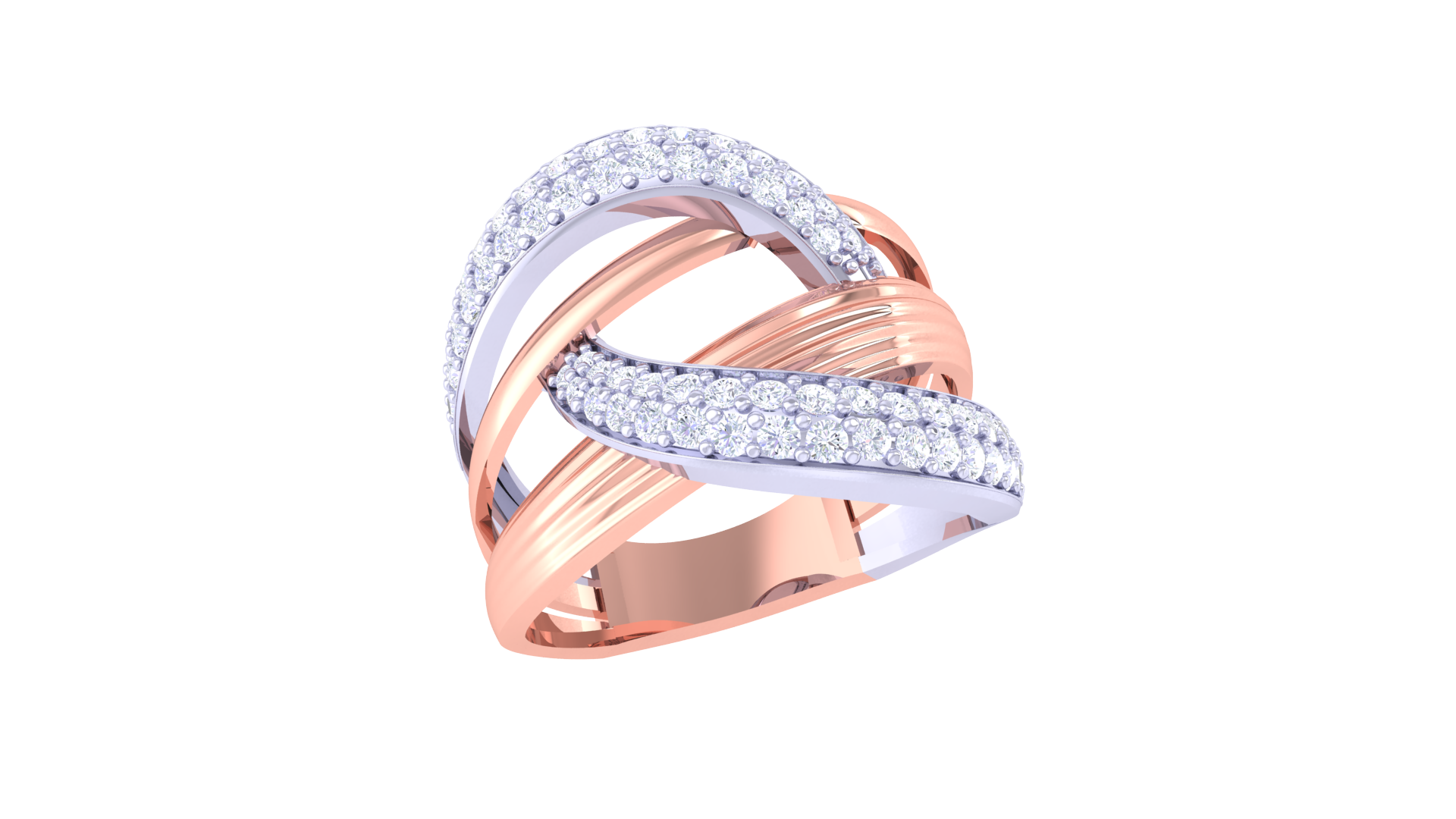 Shimmering Entwine Harmony Band Ring