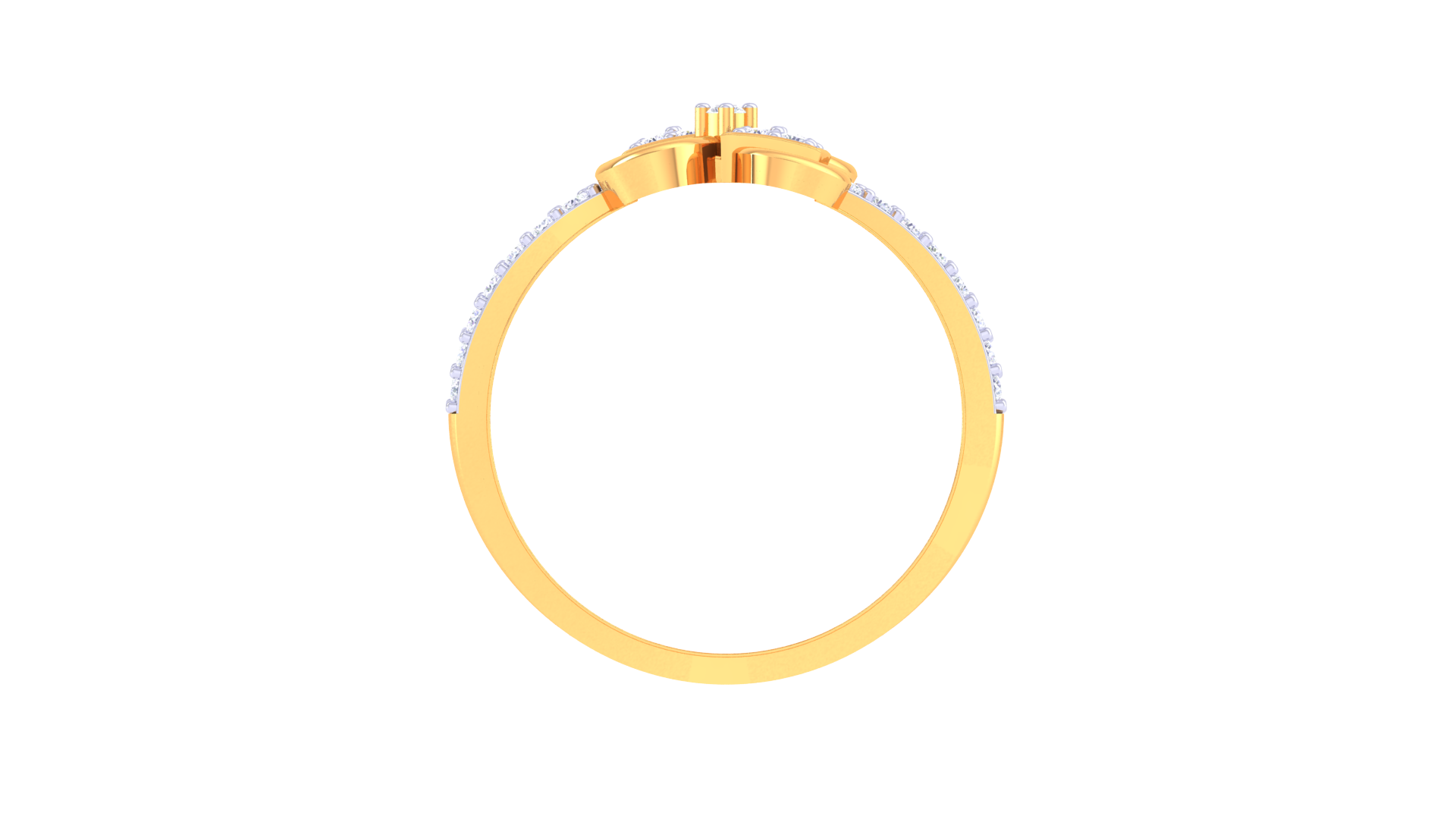 Golden Bowtie Cluster Designer Ring