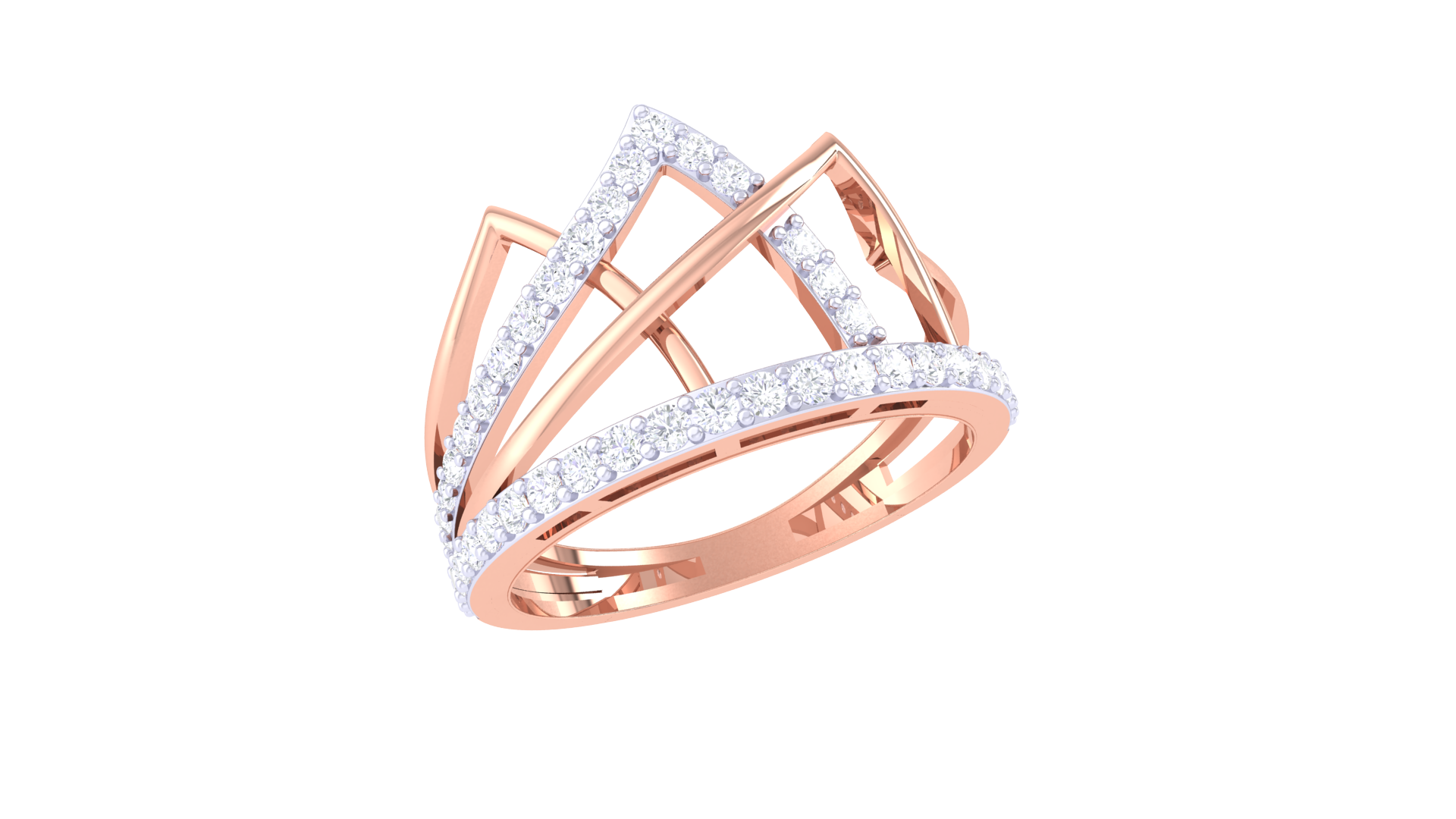 Matrix Gleam Multirow Designer Ring