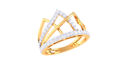 Matrix Gleam Multirow Designer Ring