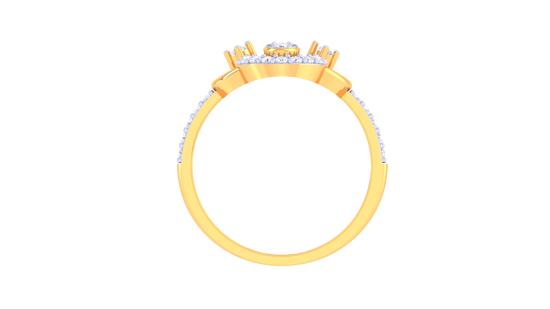 Pear and Round Harmony Statement Ring