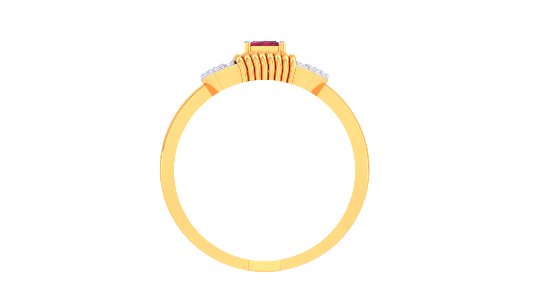 Regal Ruby Diamond Halo Ring