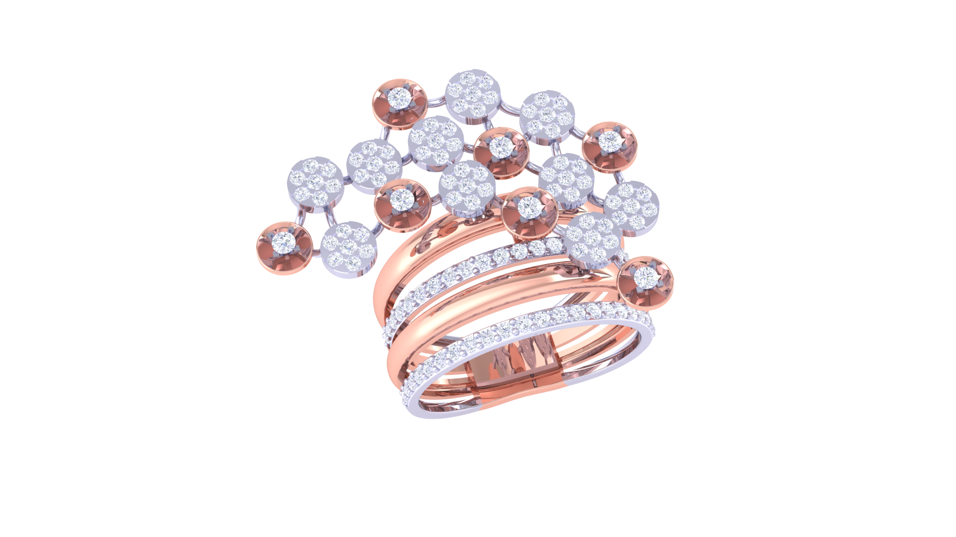 Amber Glow Harmony Cascade Ring