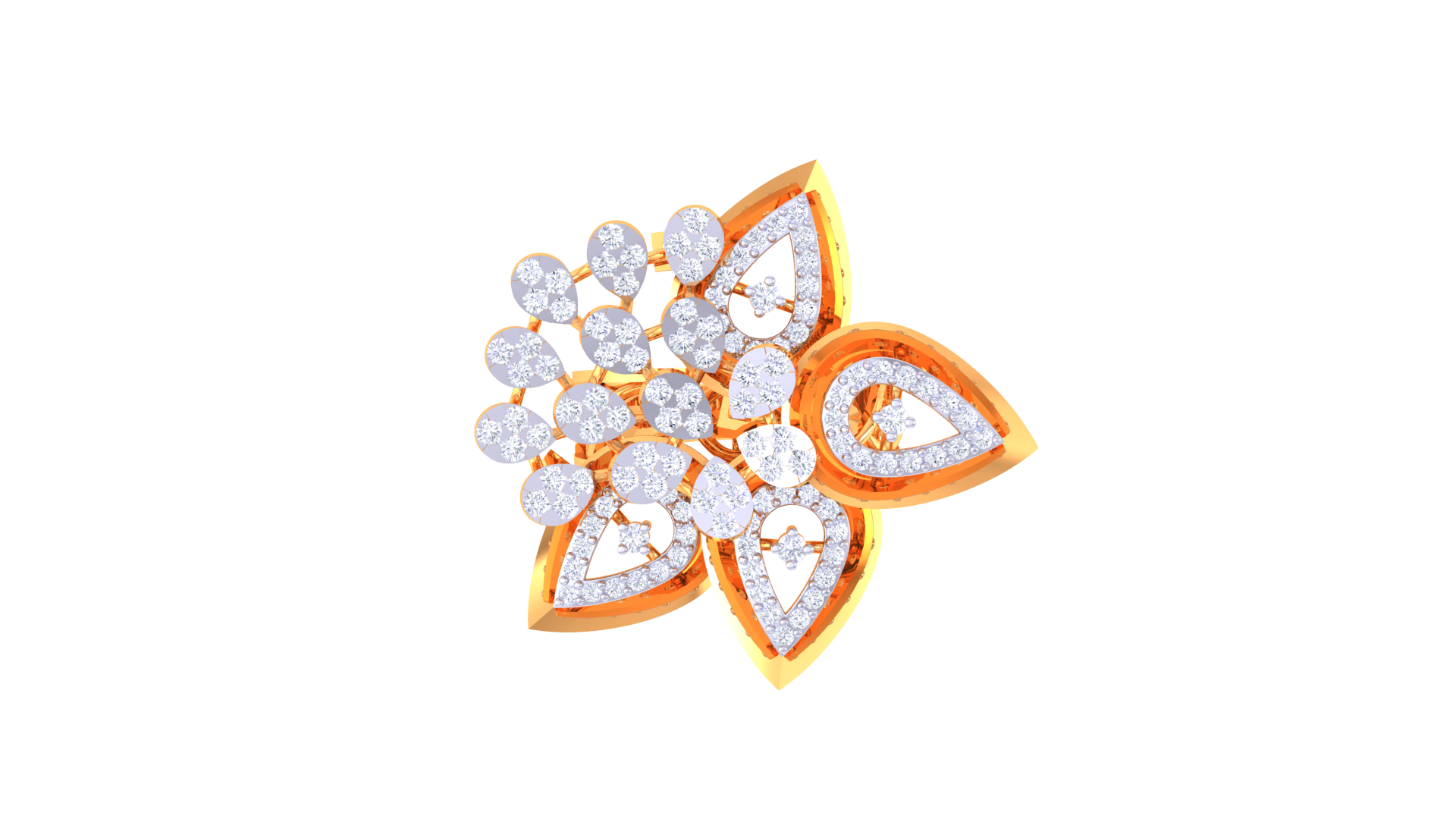 Flower And Petal DIamond Ring