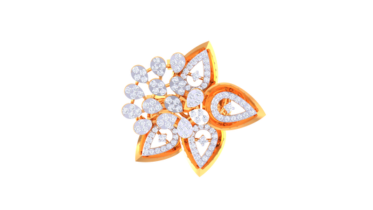 Flower And Petal DIamond Ring