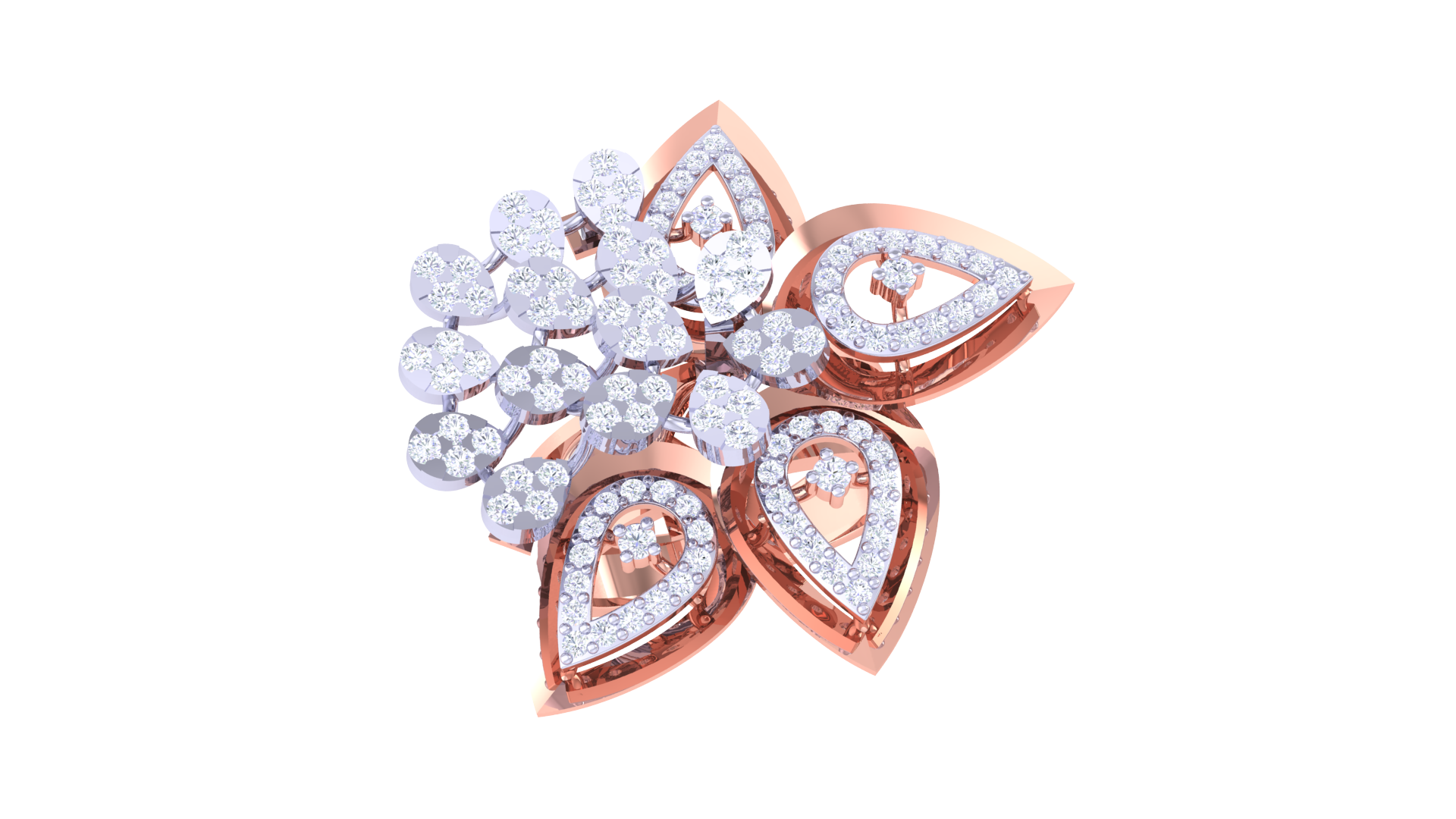 Flower And Petal DIamond Ring