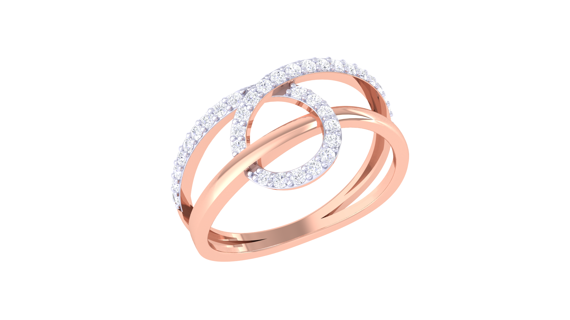 Circlique Gleam Dual Band Ring