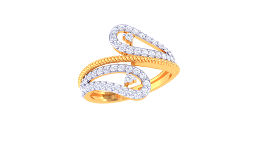 Shimmering Twist Dual Texture Ring