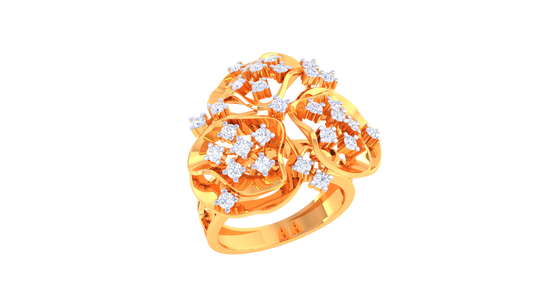 Radiant Vinework Sparkle Band Ring