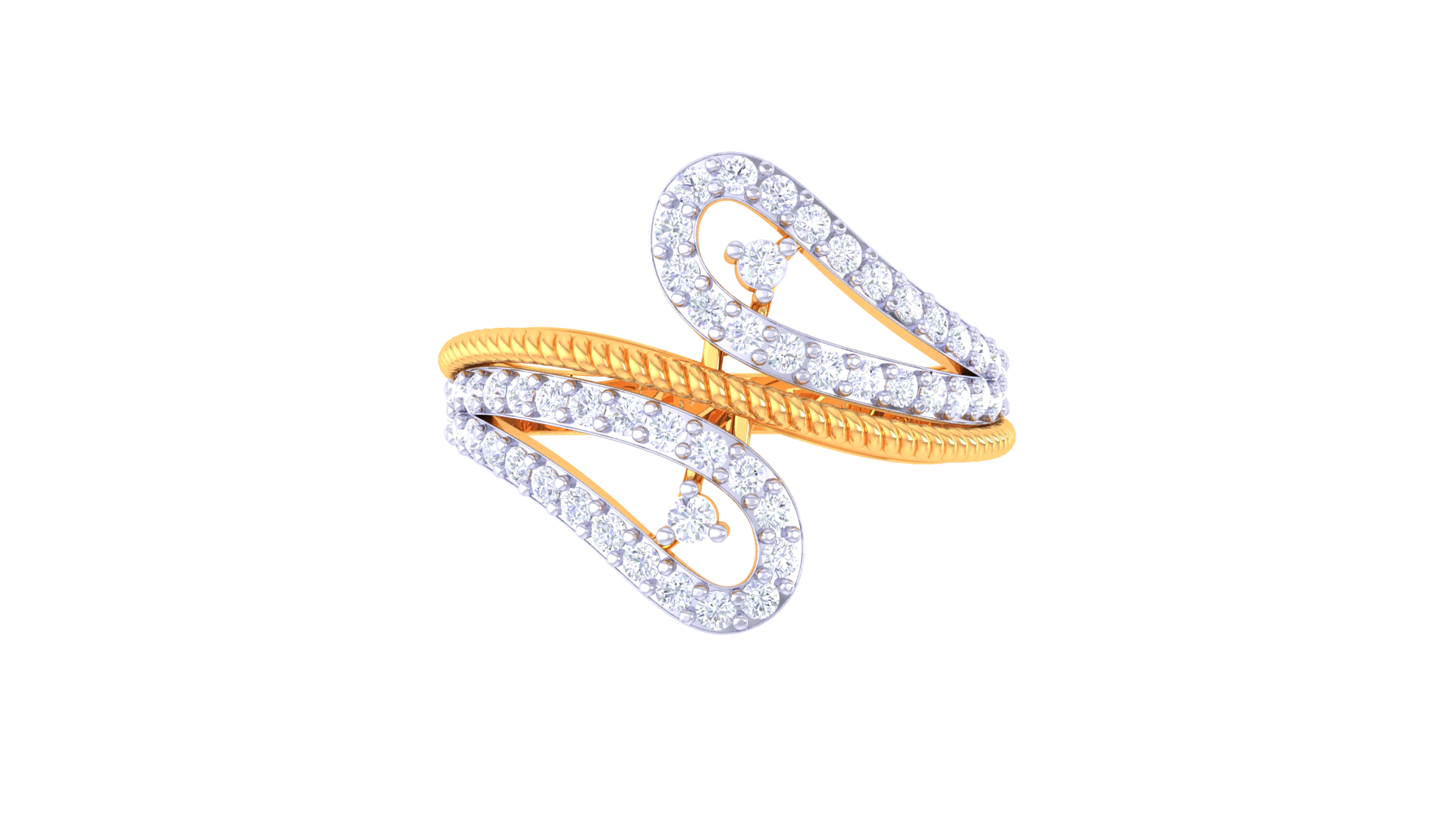 Shimmering Twist Dual Texture Ring