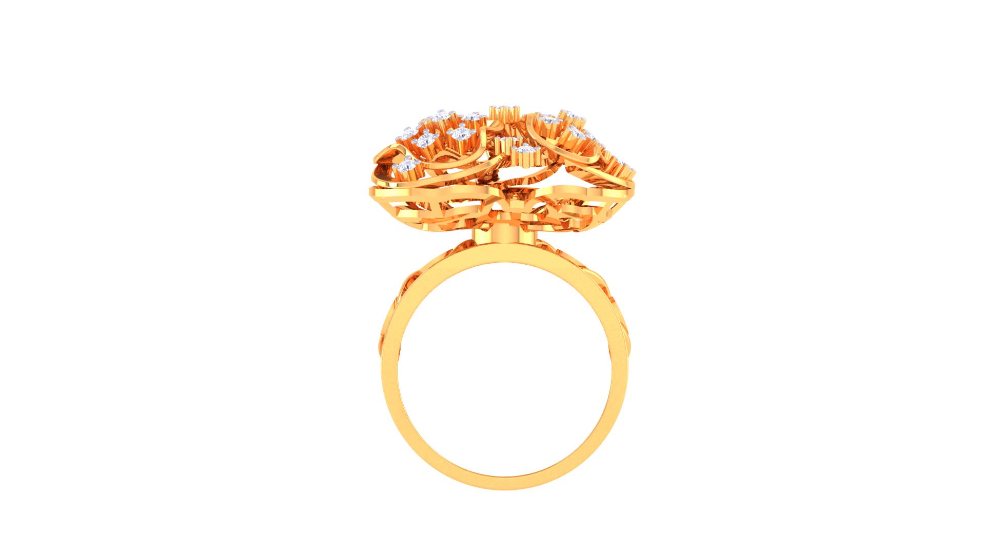 Radiant Vinework Sparkle Band Ring