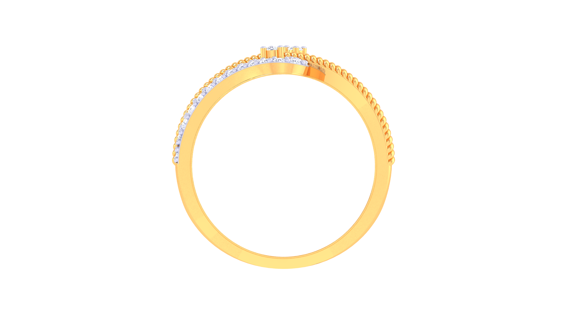 Shimmering Twist Dual Texture Ring