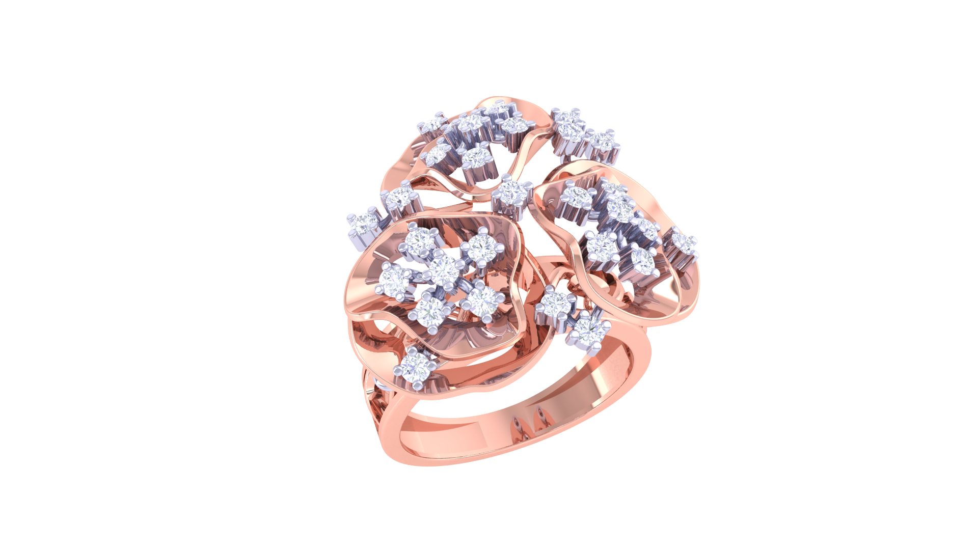Radiant Vinework Sparkle Band Ring