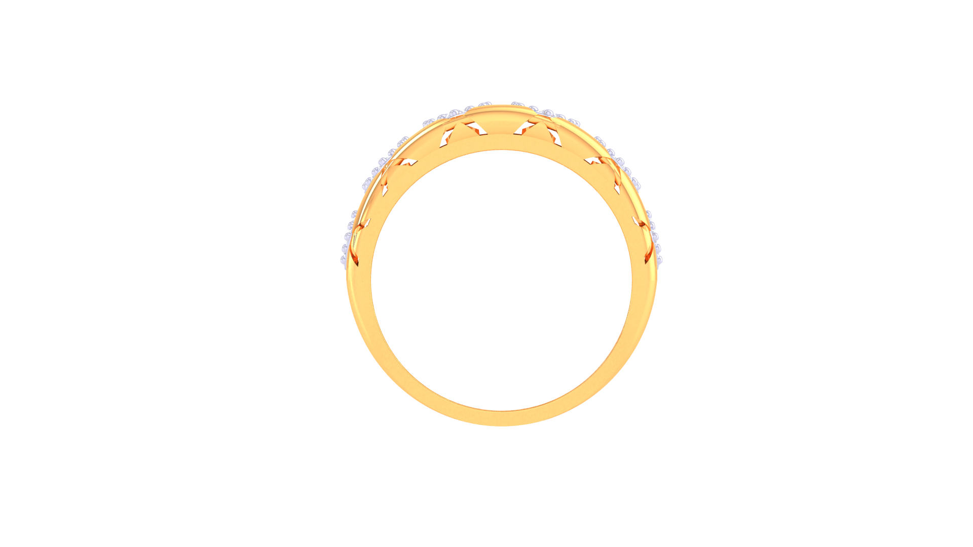 Lustrous Clustered Leaves Ring