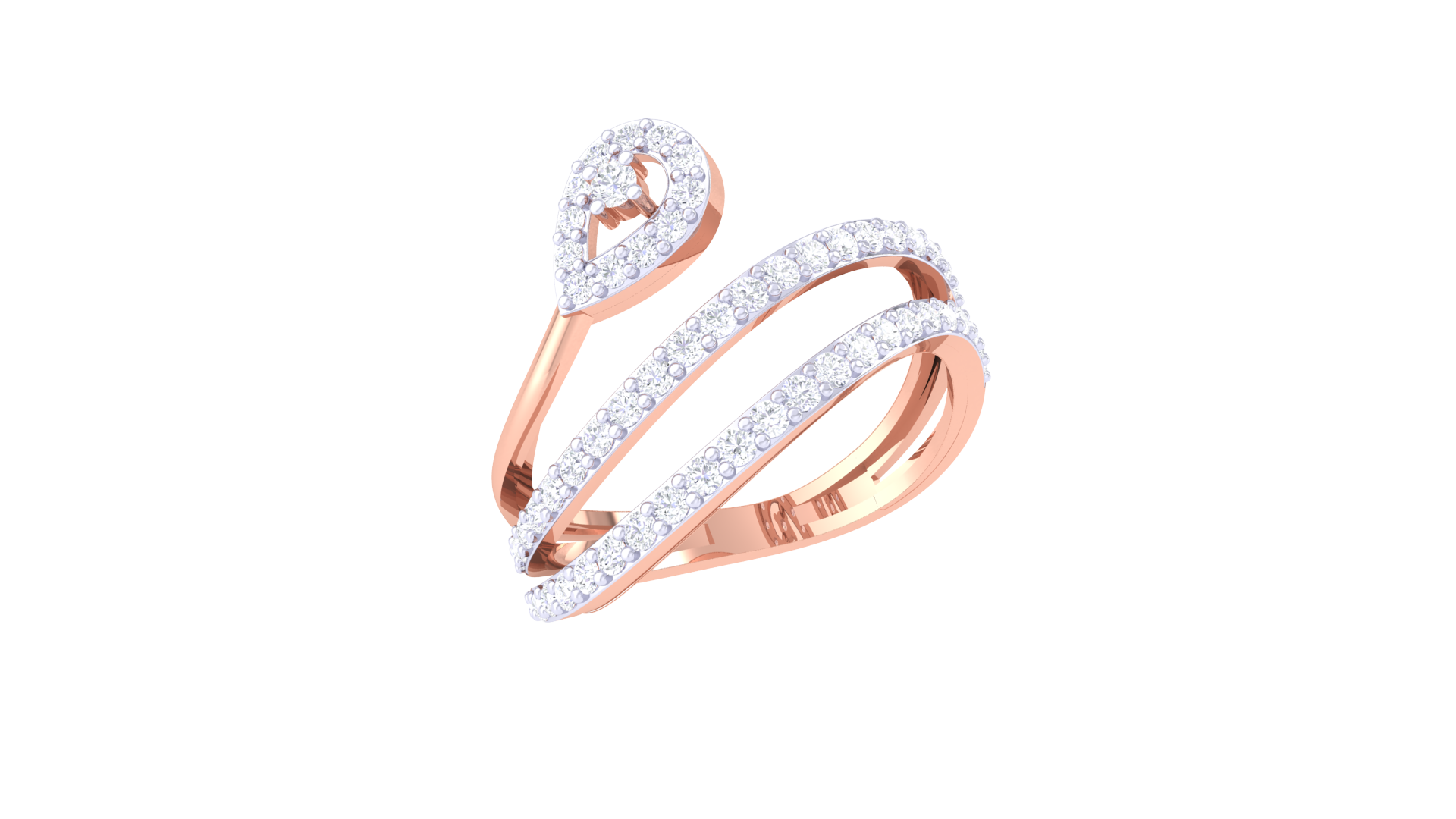 Teardrop Duet Luster Ring