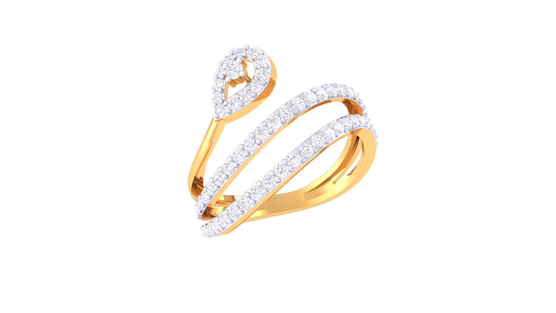 Teardrop Duet Luster Ring
