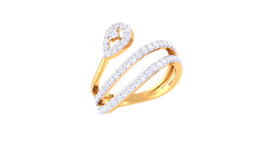 Teardrop Duet Luster Ring
