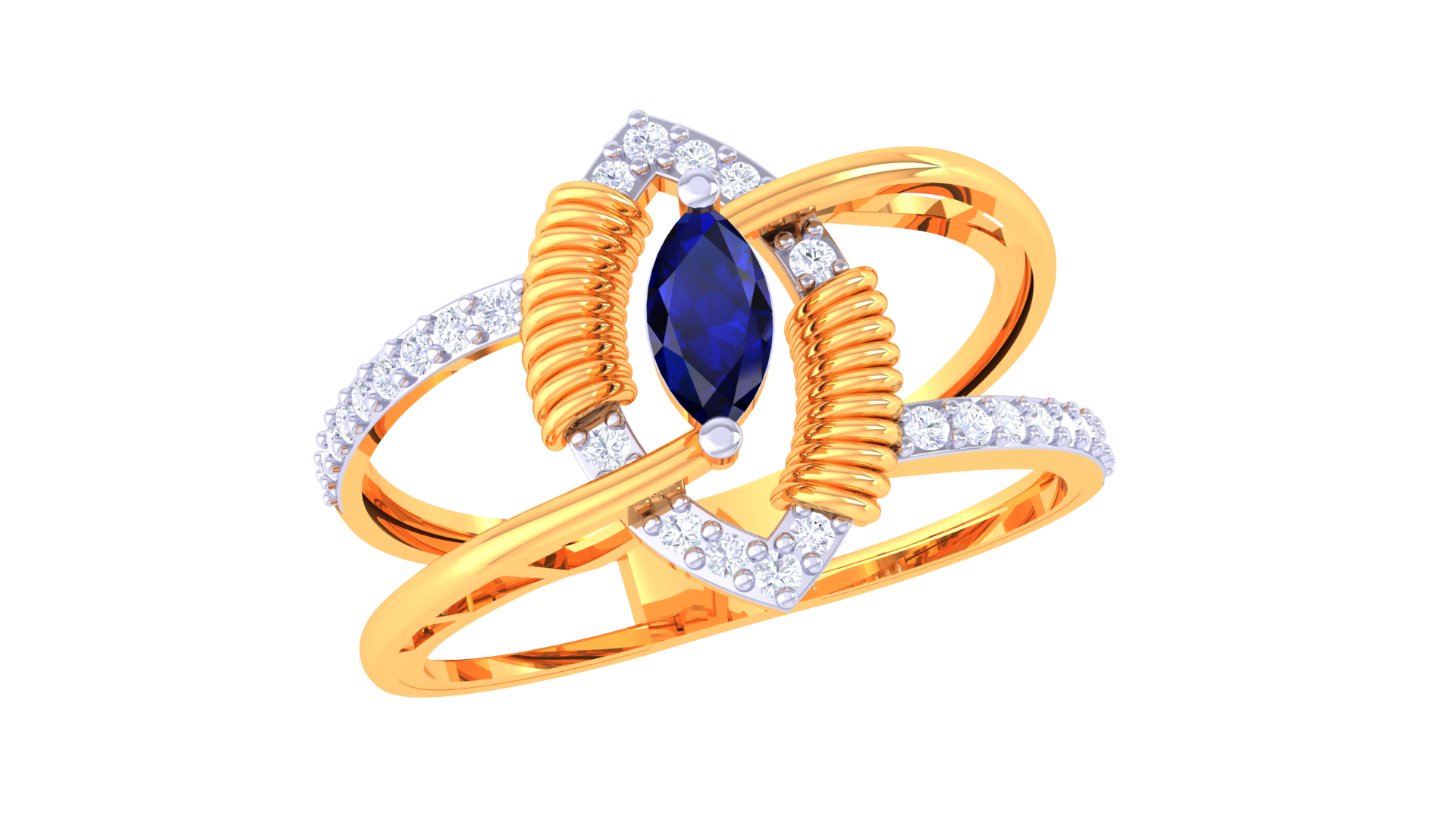 Blue Stone Aura Everyday Band Ring